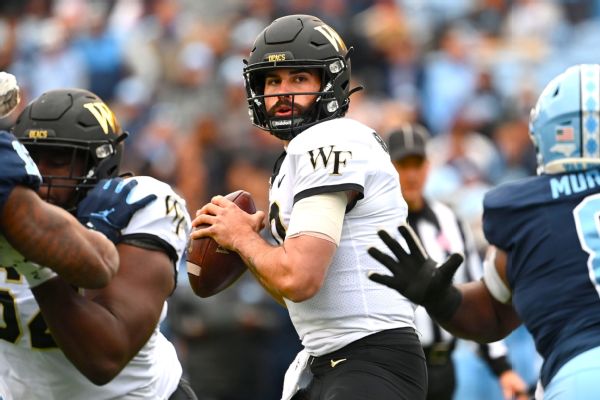 Wake Forest star QB Hartman out indefinitely