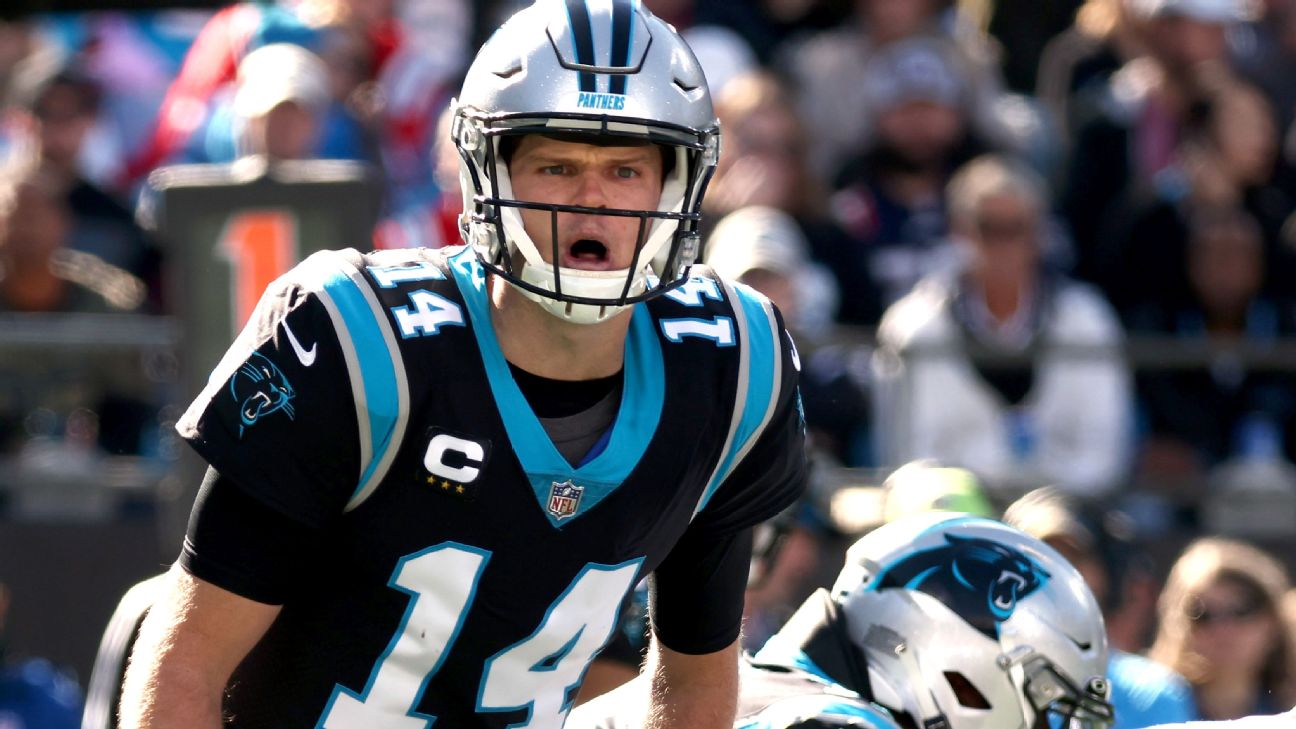 Carolina Panthers QB Sam Darnold (ankle) to miss 4-6 weeks