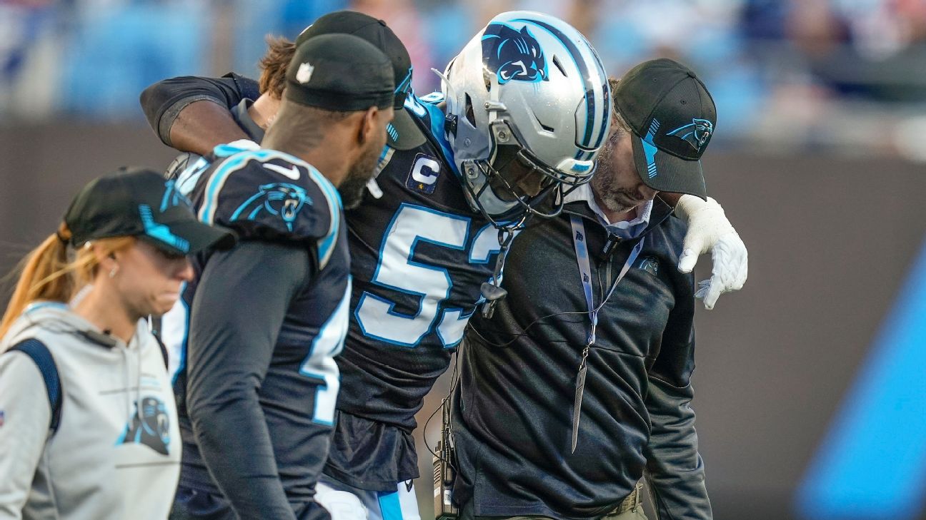 Panthers' Brian Burns returns to practice, but status for Week 1