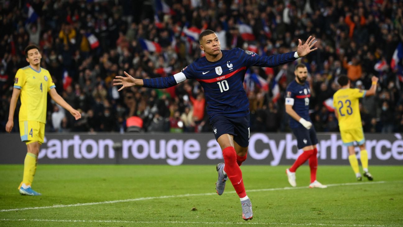 França goleia Cazaquistão e se classifica para a Copa do Mundo de 2022