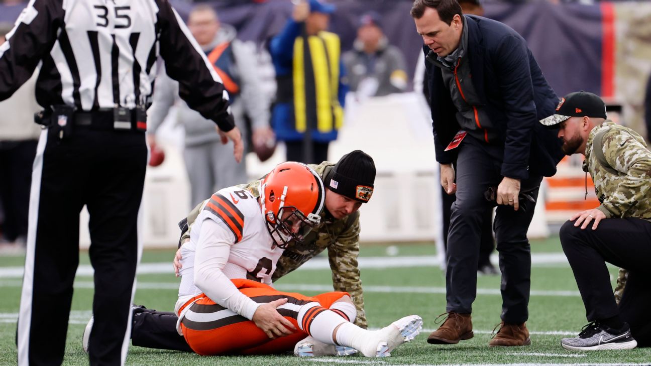 Baker Mayfield 'beat up', not practicing with Lions coming