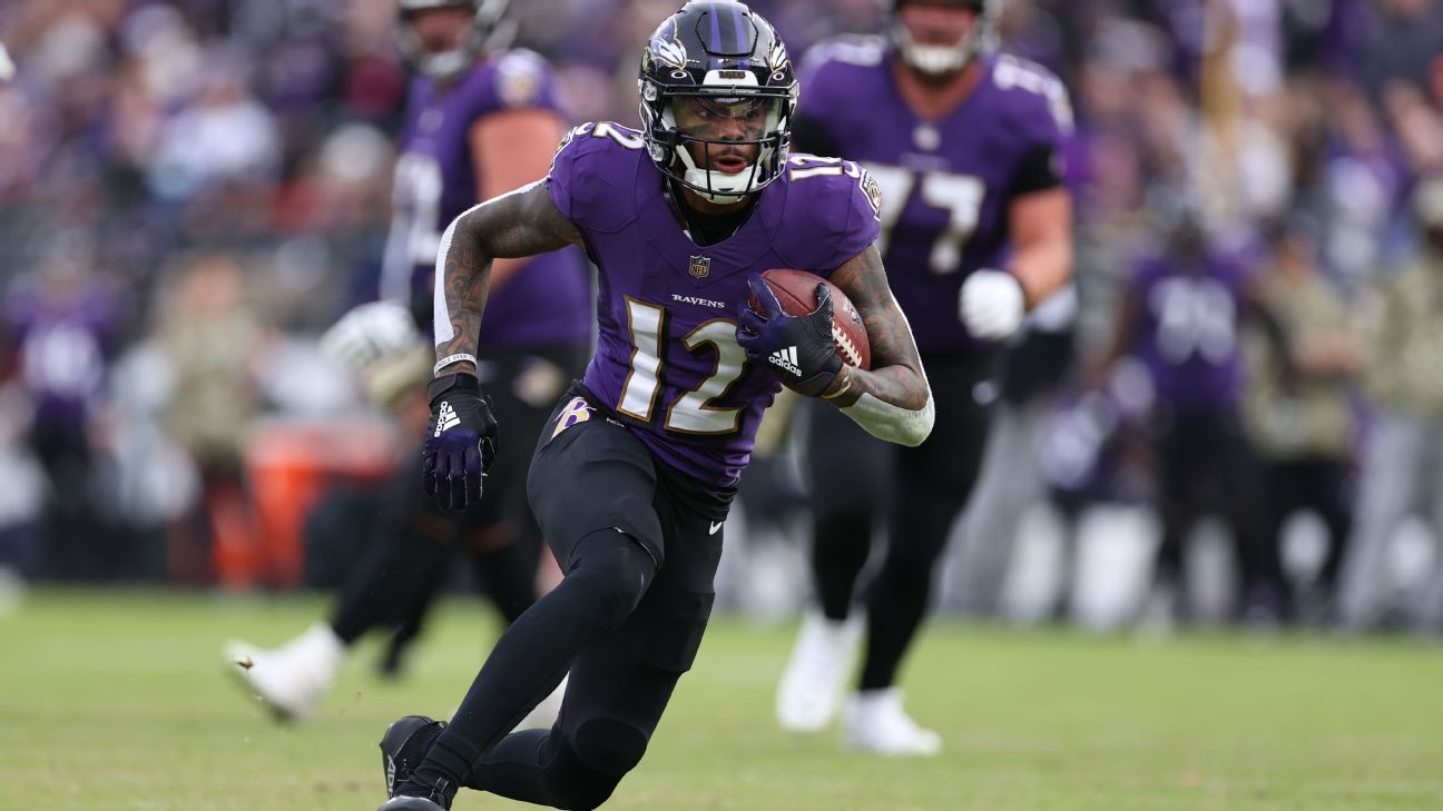 Ravens WR Rashod Bateman 'out for a couple days' after receiving cortisone  injection in his foot to help recovery