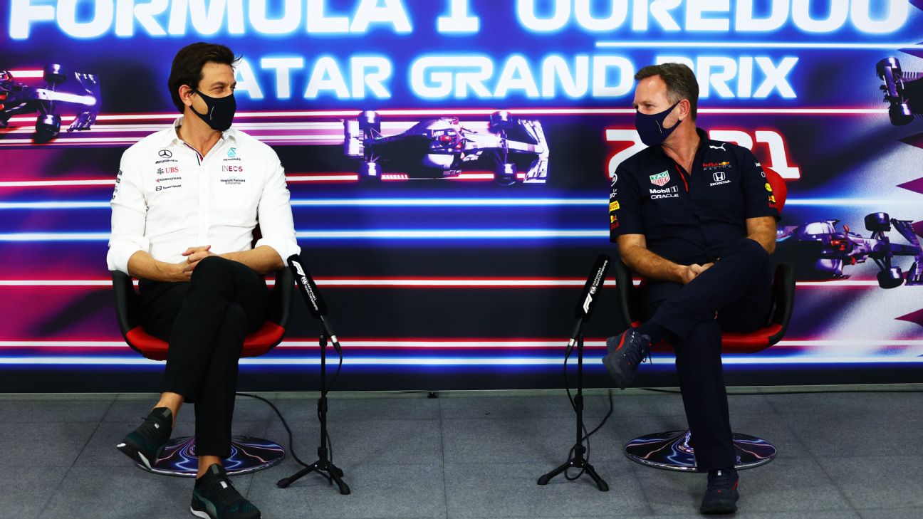 Rival Bosses Toto Wolff Christian Horner Square Off Over Brazil Controversial Rear Wings And F1 Protests