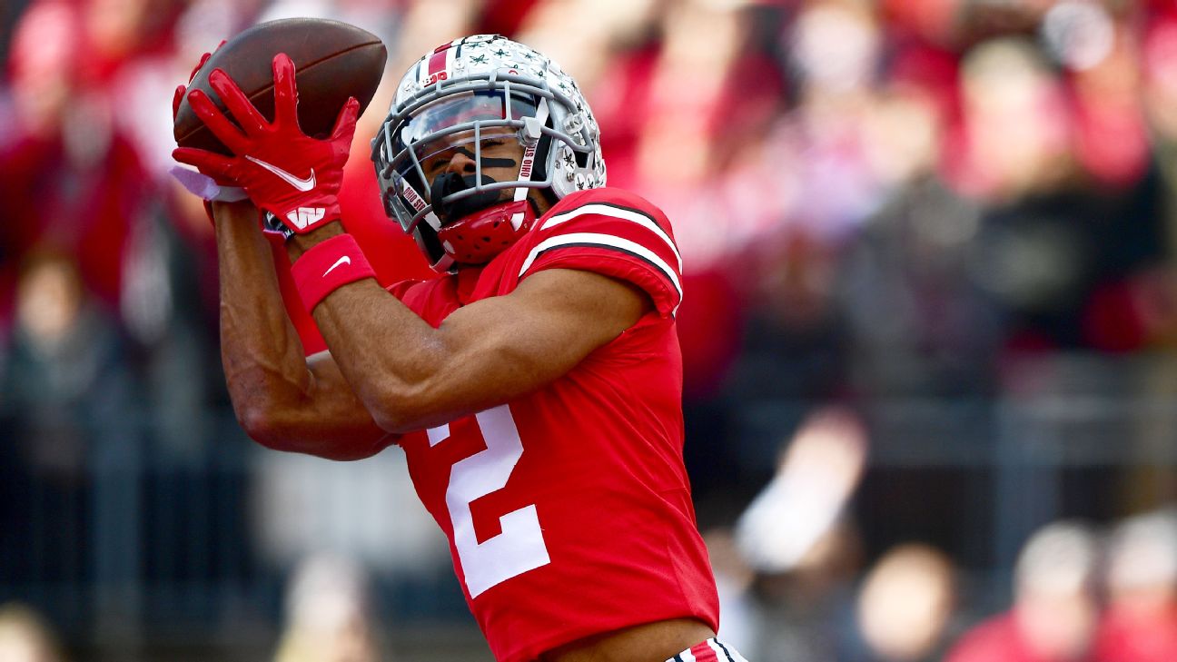 Ohio State football wide receiver Chris Olave available for Penn State