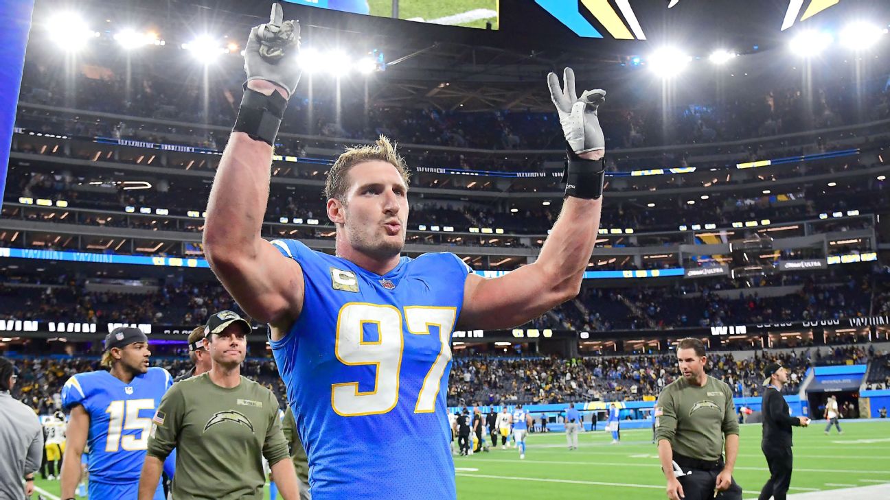 Chargers' Joey Bosa out Sunday because he's on COVID-19 list - Los Angeles  Times