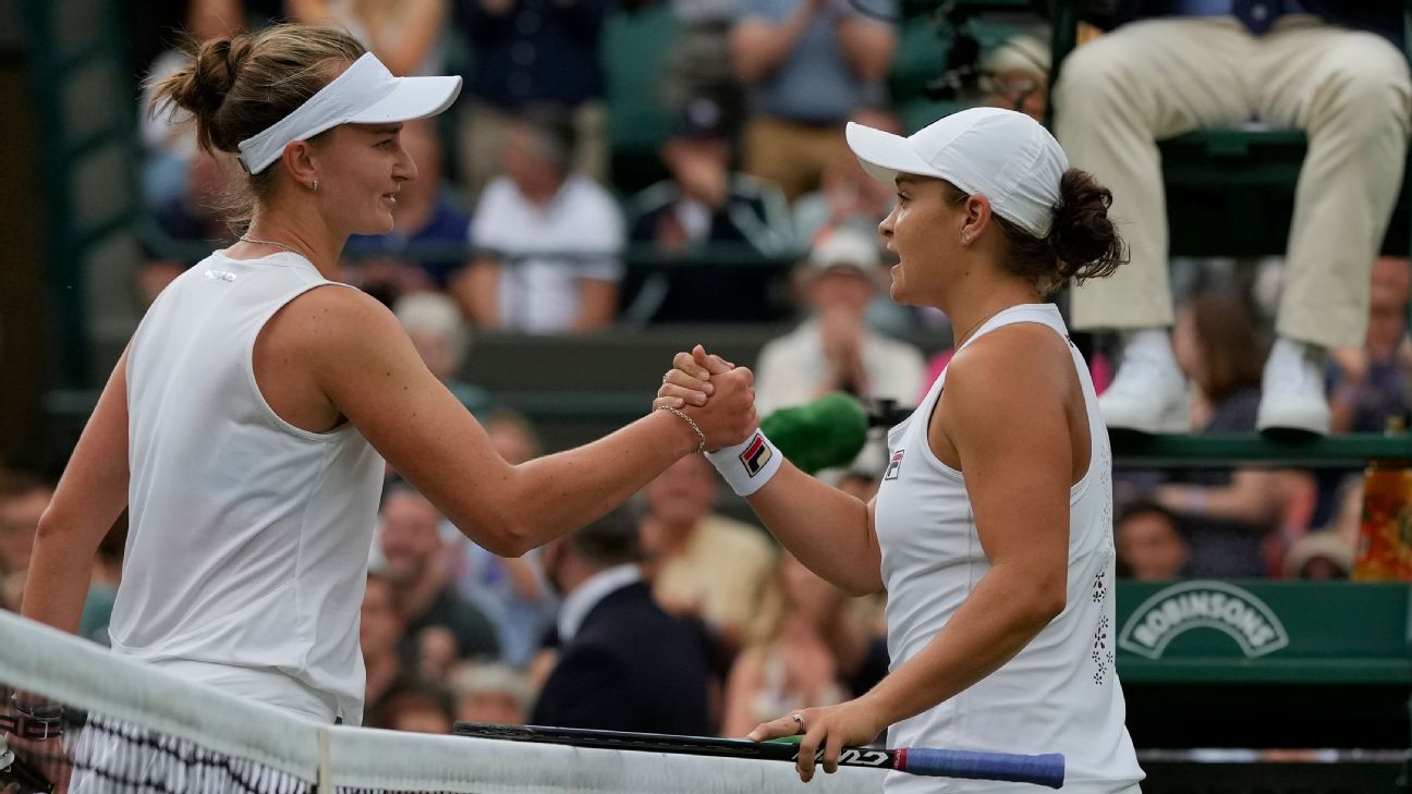 Wimbledon 2021 results  Ash Barty beats Katerina Siniakova in