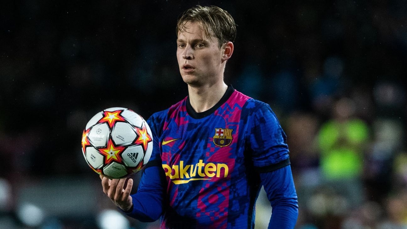 Frenkie De Jong a doubt heading into Wednesday's Champions League