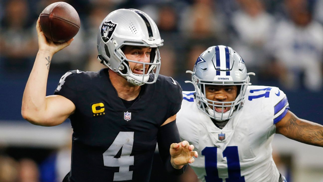 Raiders beat Cowboys 36-33 in OT on field goal after penalty