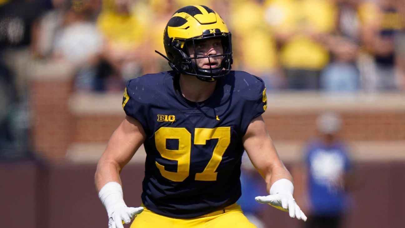 Michigan's Aidan Hutchinson is Big Ten Defensive Player of the Week