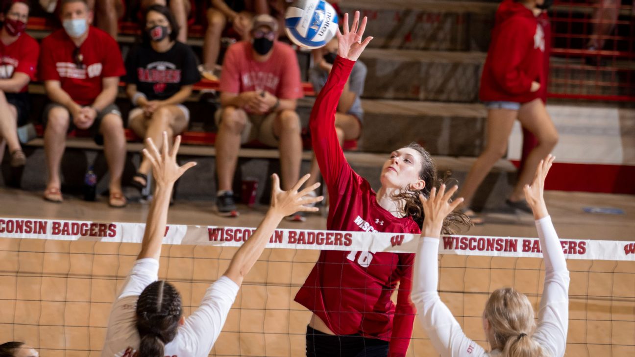 The 16 remaining NCAA women's volleyball tournament teams, re