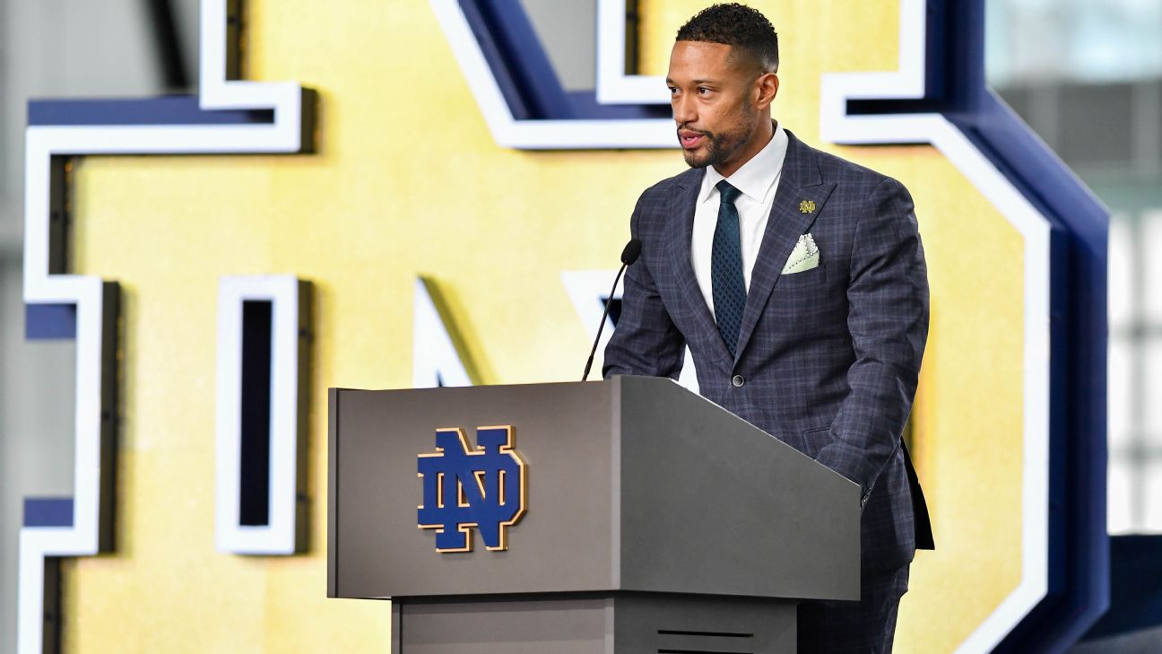 New coach Marcus Freeman aims to lead Notre Dame Fighting Irish football  program to 'greatest heights'