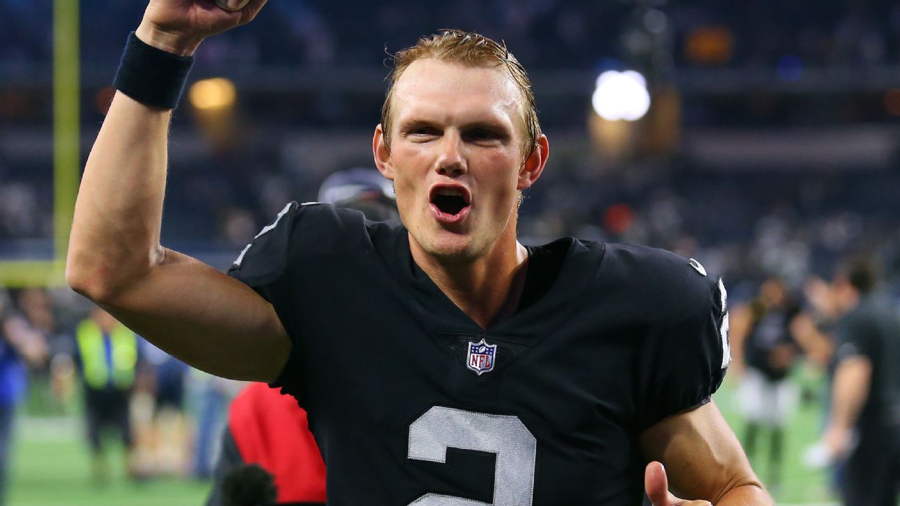 Las Vegas Raiders agree to 4-year contract extensions with kicker Daniel  Carlson, punter AJ Cole - ABC30 Fresno