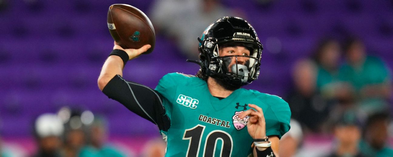 SCFHOF announces Coastal Carolina QB Grayson McCall as 2021  Blanchard-Rogers Trophy recipient