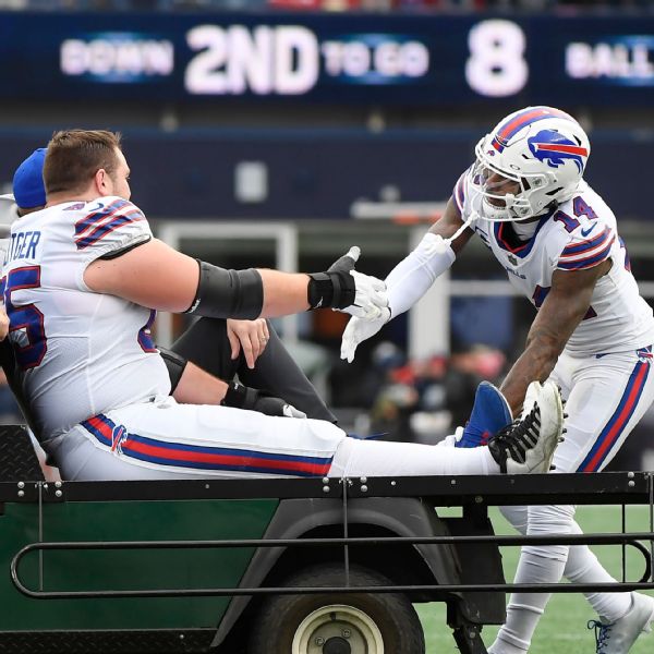 Bills lose OL Boettger to Achilles injury in 1st half