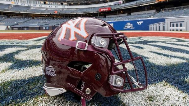 Virginia Tech Hokies football team will sport New York Yankees logo on its  helmets for 2021 Pinstripe Bowl - ABC7 New York