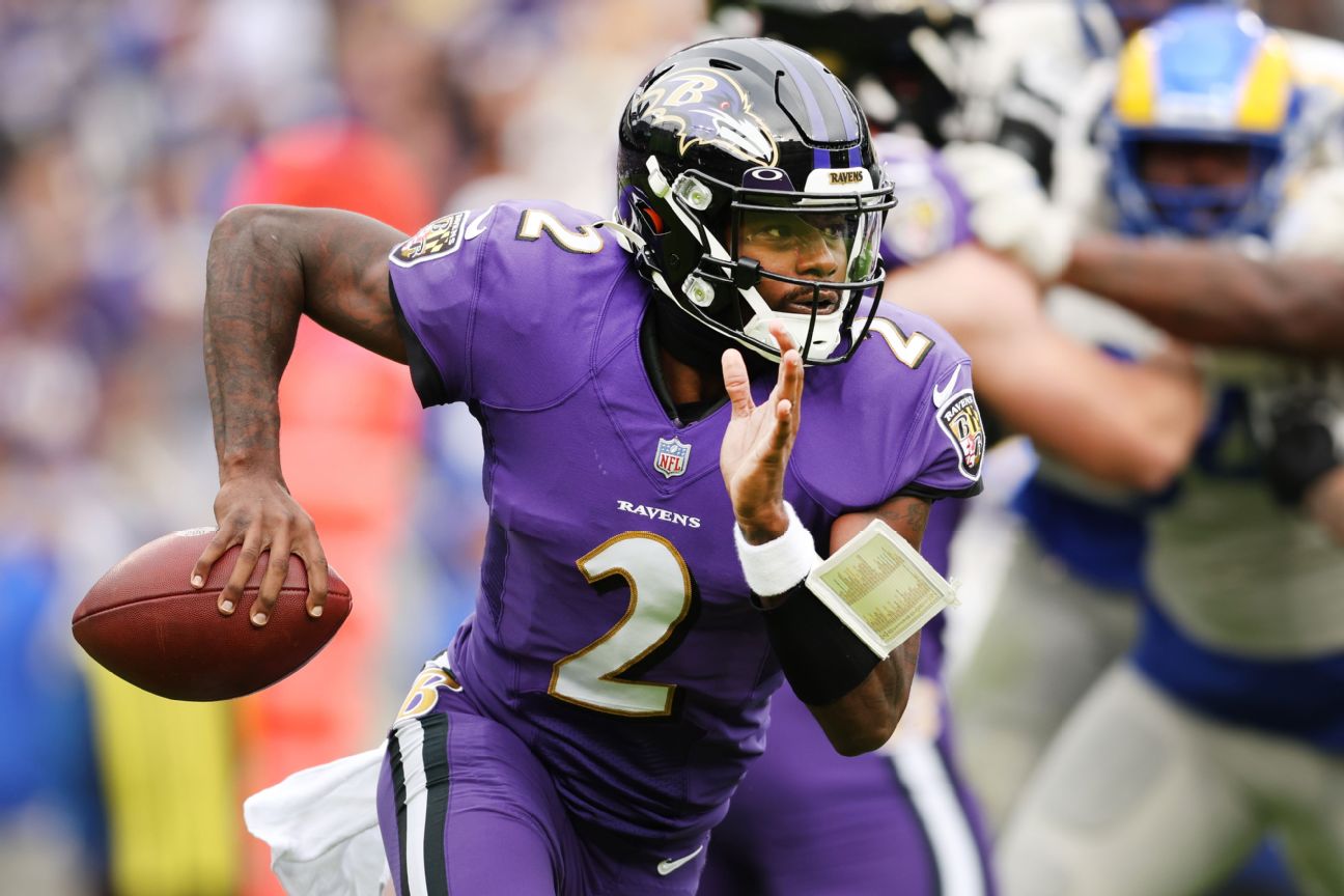 Jackson again out; Huntley to start for Ravens