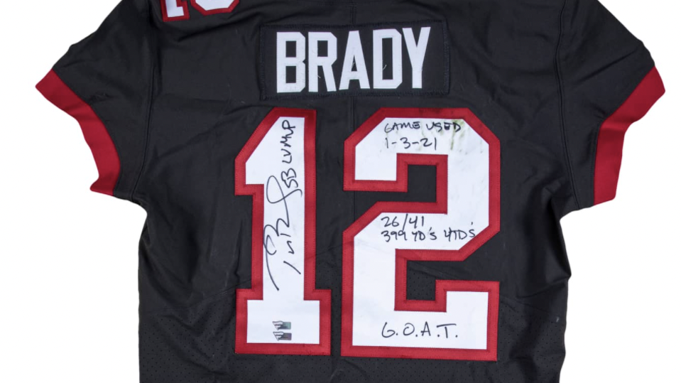 Tom Brady Tampa Bay Buccaneers jersey for record $480K
