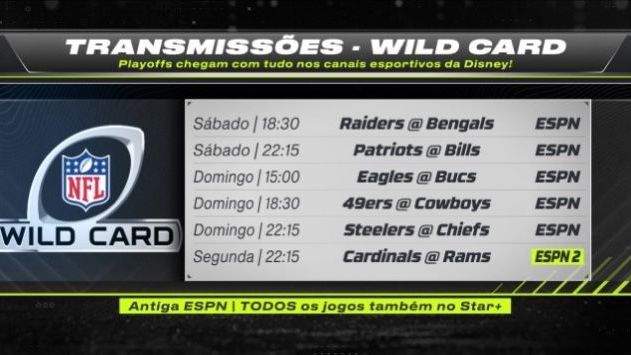 Playoffs da NFL começam neste fim de semana com quatro jogos