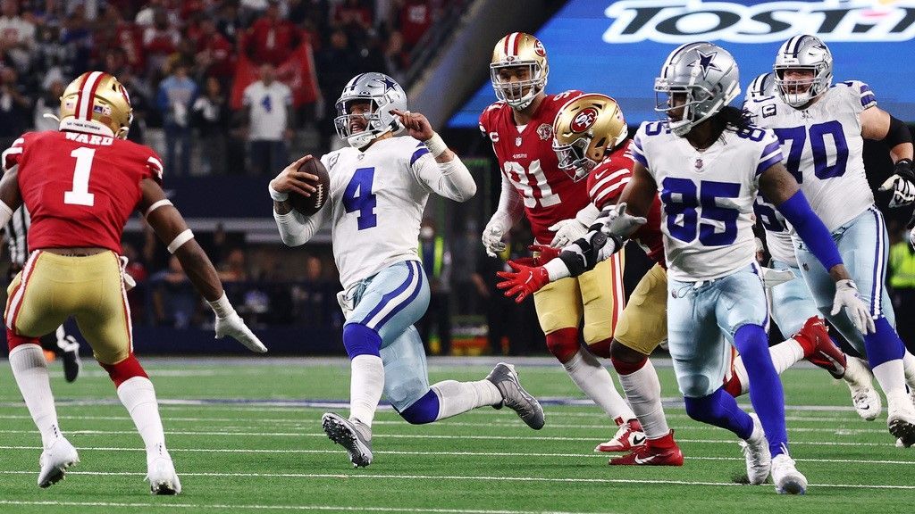 49ers hang on over Cowboys 23-17 in chaotic wild-card finish