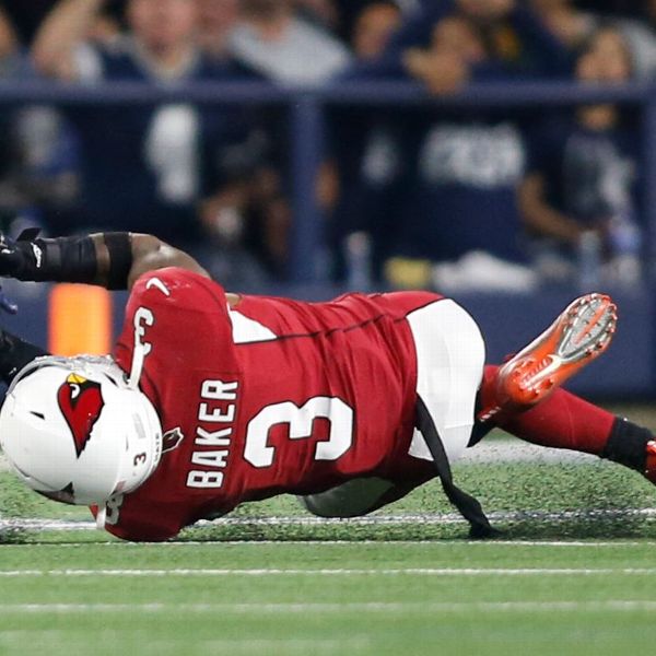 Cardinals S Baker exits playoff game on stretcher