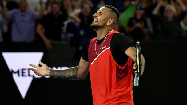 Nick Kyrgios shows his talent and lack of interest in loss against Daniil Medvedev