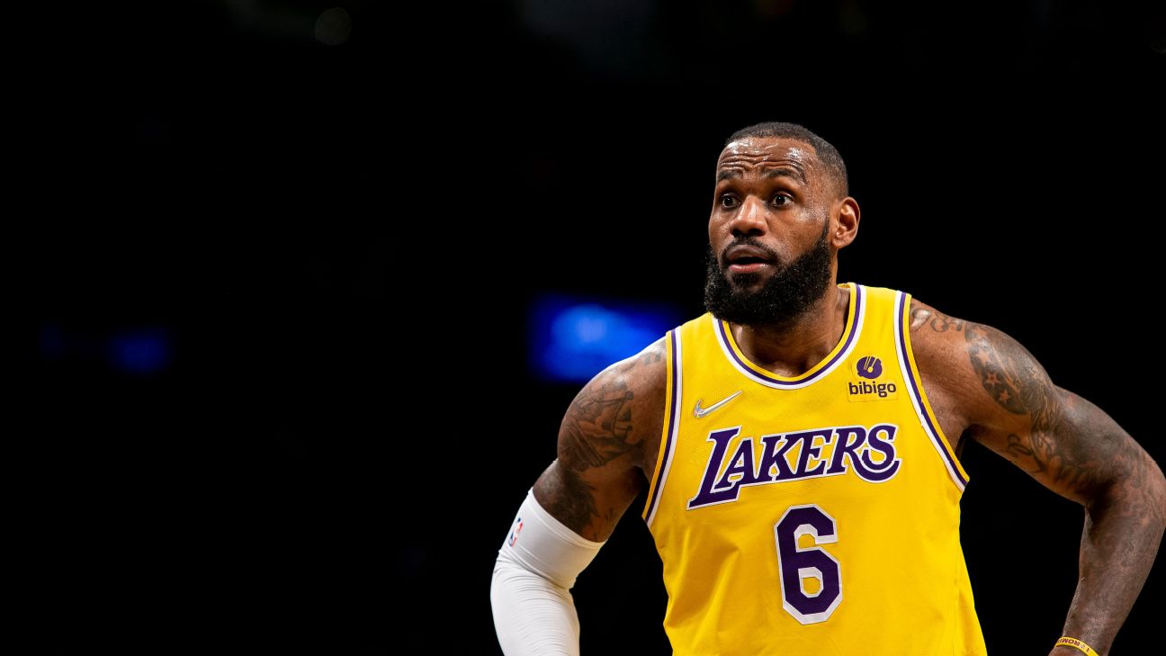 ESPN on X: No. 23 ➡️ No. 6 LeBron plans to change his Lakers jersey number  to No. 6 next season, first reported by The Athletic and confirmed by ESPN.   / X