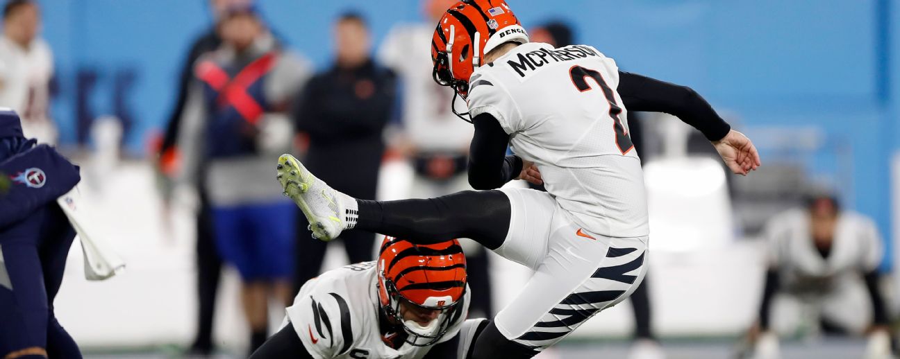 Evan McPherson - Pateador de lugar de Cincinnati Bengals - ESPN DEPORTES