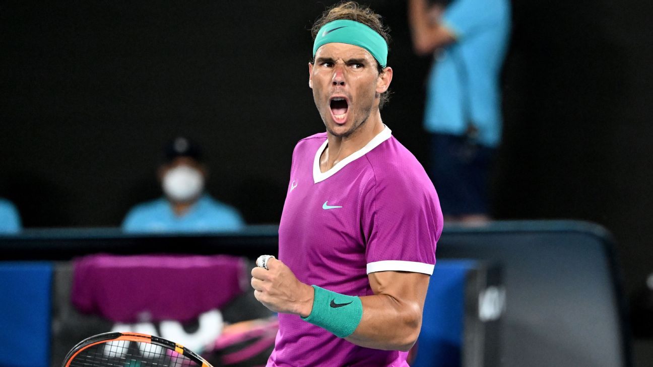 Rafael Nadal to chase record 21st major in Australian Open final against Daniil Medvedev
