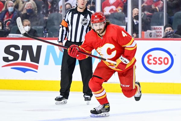 Flames' Andersson out after scooter hit by vehicle