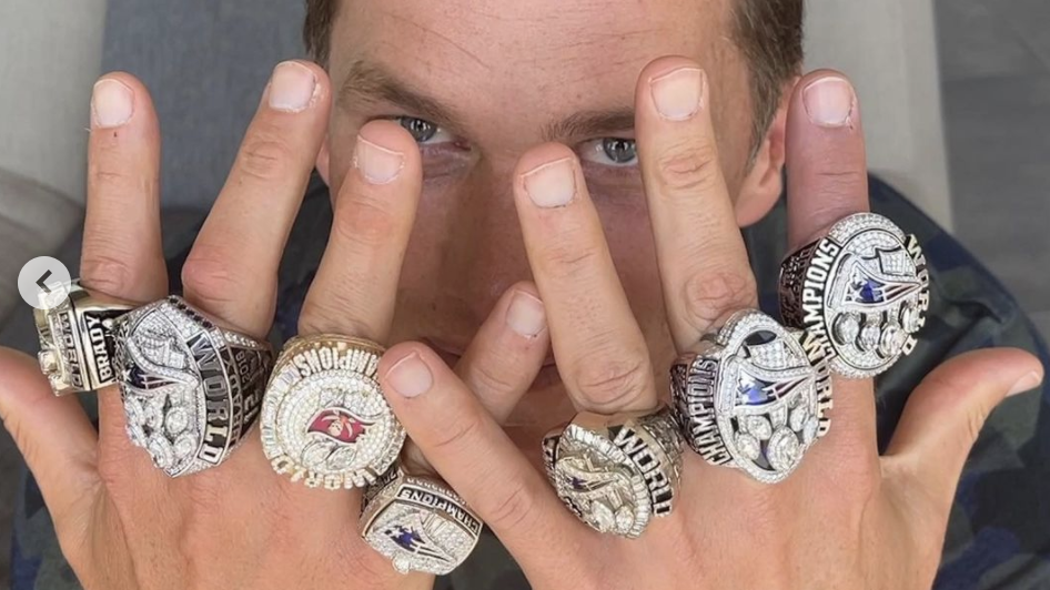 NFL on ESPN on X: With the @Patriots receiving their Super Bowl rings  Sunday, our Tedy Bruschi brought his bling to the office today.   / X