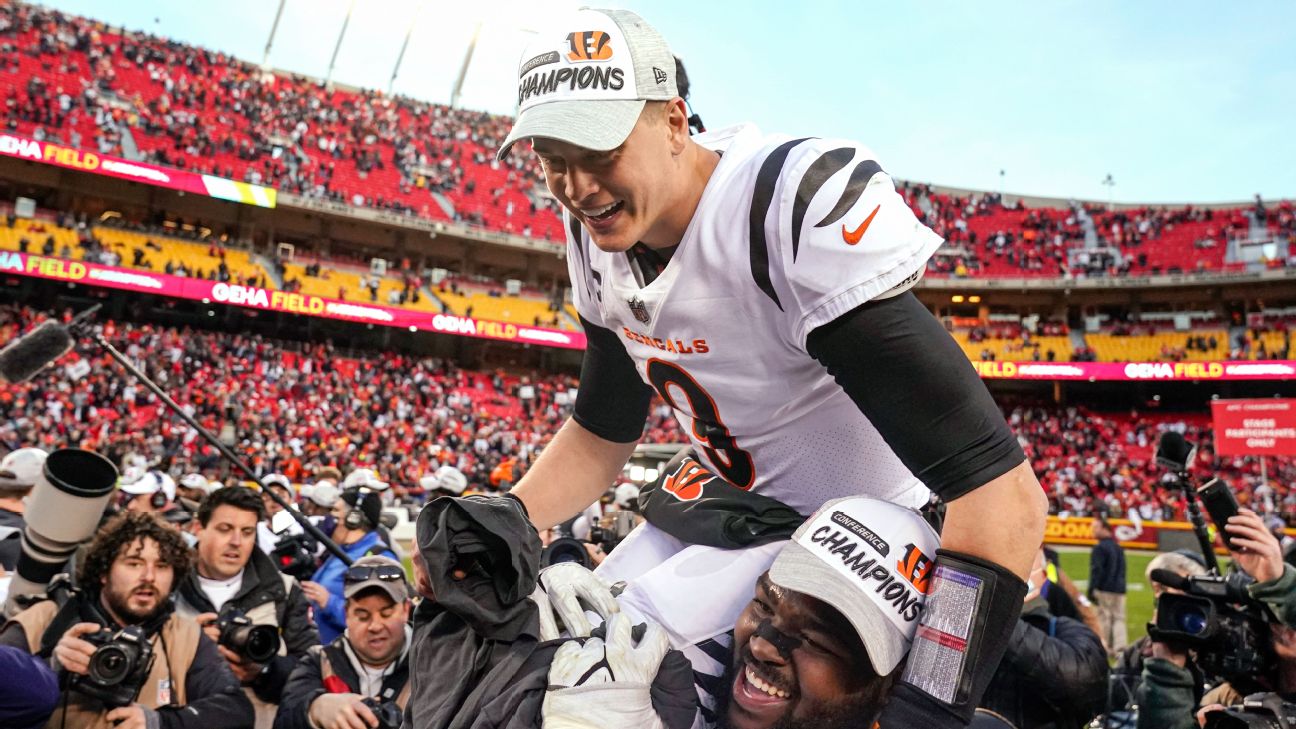NFL on ESPN - The AFC Championship Game would have been held at a neutral  site for Bills-Chiefs. Joe Burrow and the Cincinnati Bengals made sure that  wasn't the case.