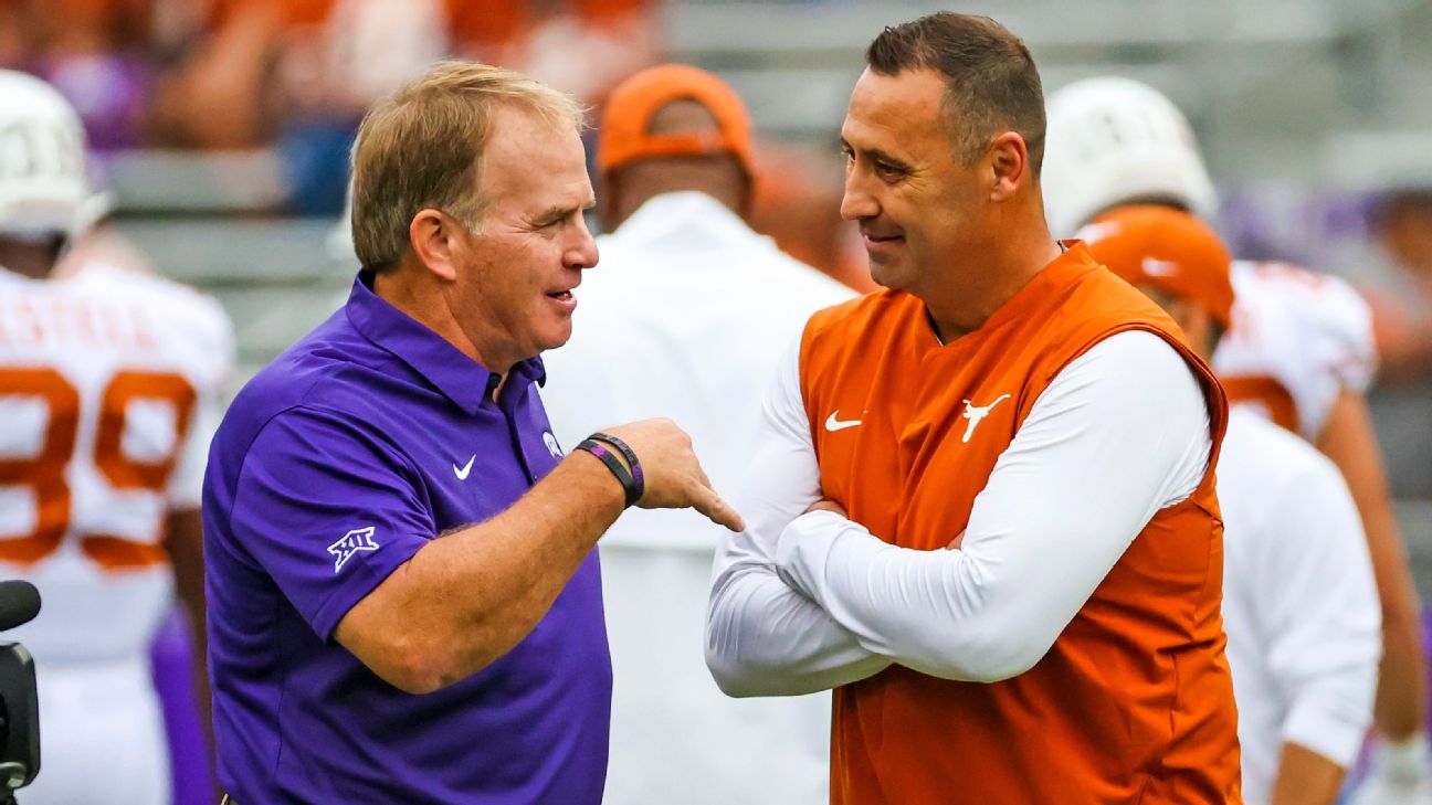 Longhorns coach Steve Sarkisian - Will benefit from new hire Gary  Patterson's knowledge of Texas football landscape
