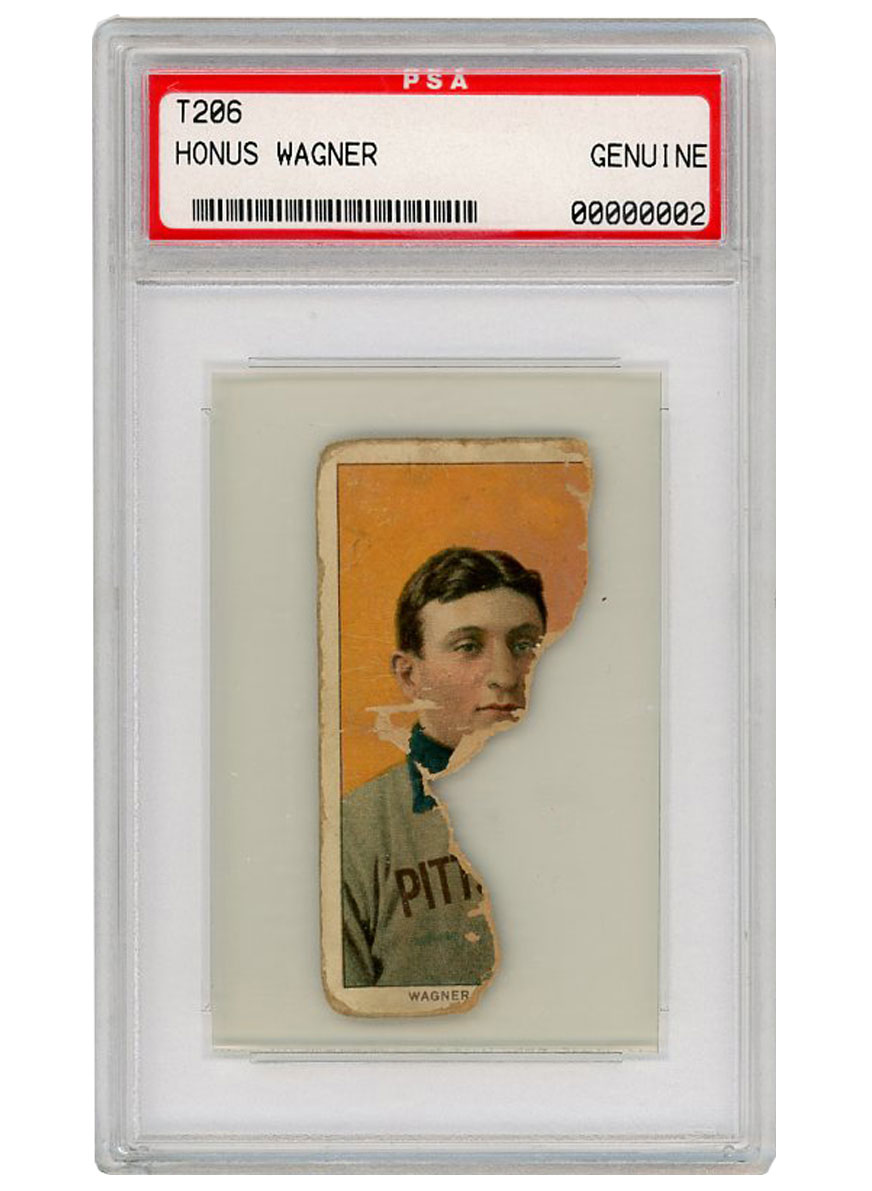 Half of a T206 Honus Wagner card sells at auction for $475,960