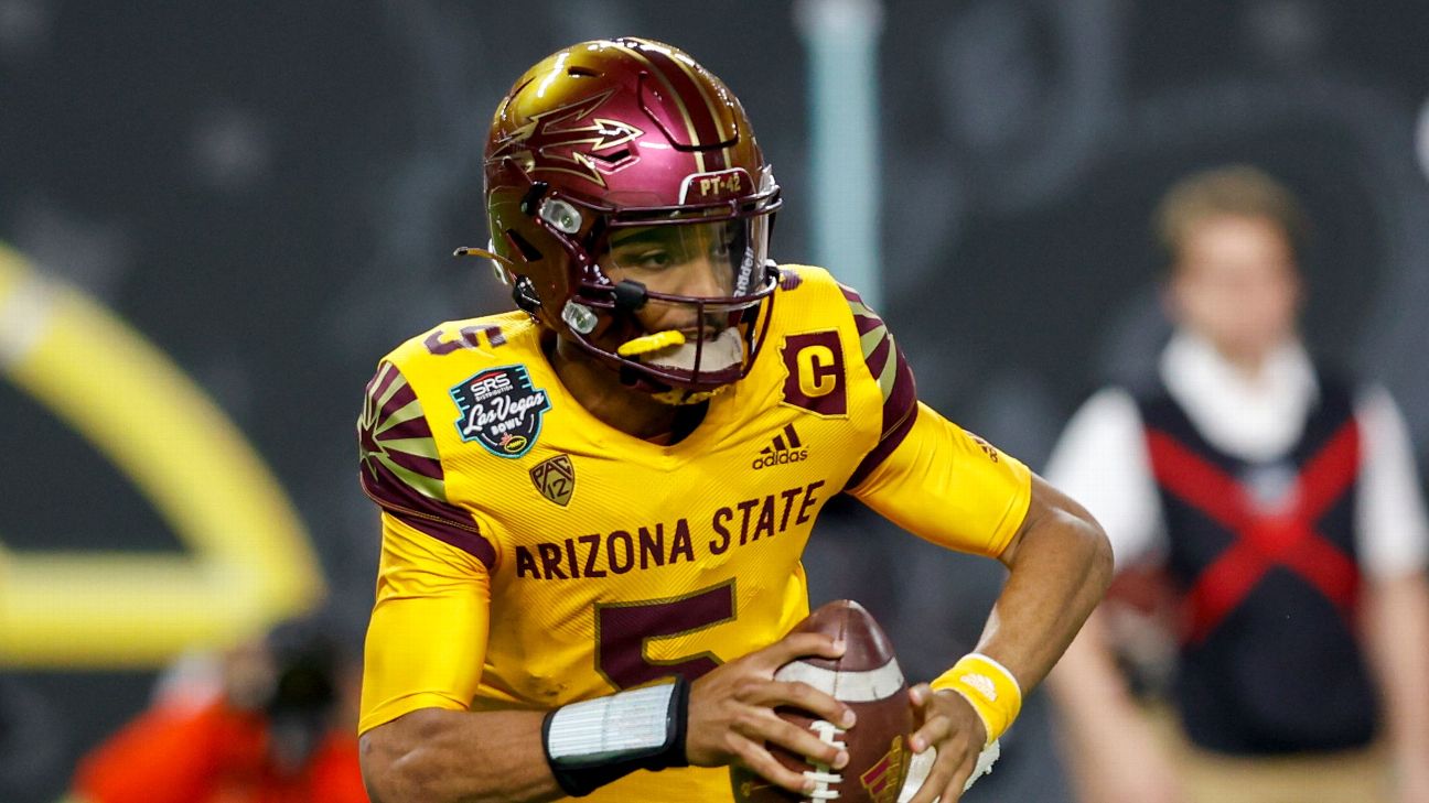 Arizona State quarterback Jayden Daniels enters college football