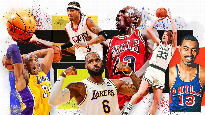 Equipo del 75 aniversario de NBA: Dónde las leyendas del básquetbol se  posicionan en nuestro ranking - ESPN