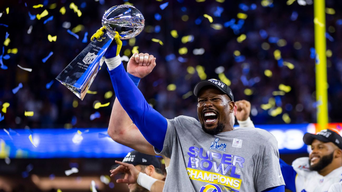 Von Miller brings Super Bowl trophy to motivate Bills - ESPN