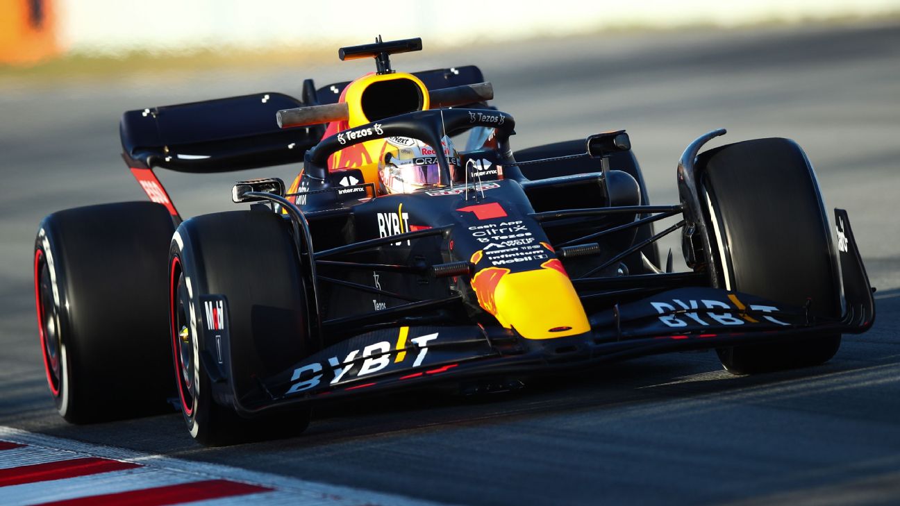 Max Verstappen's Red Bull makes track debut in F1 preseason testing
