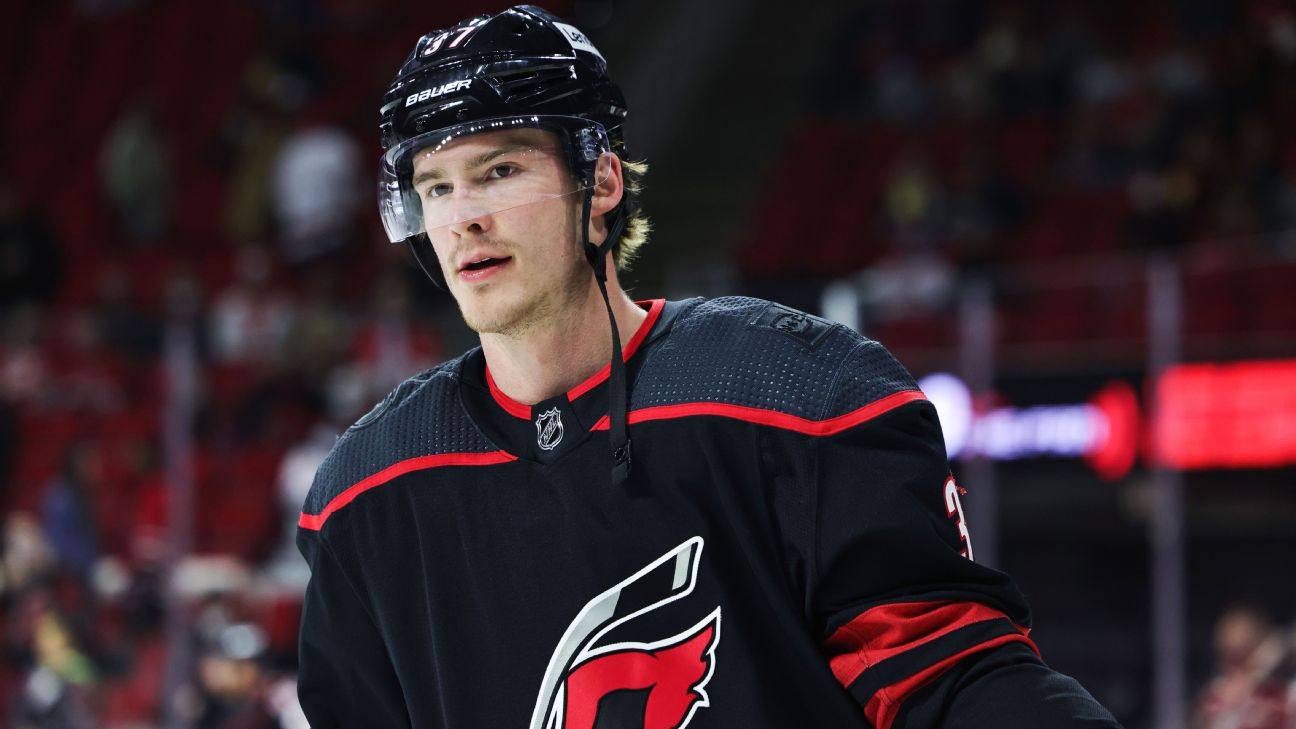 Svechnikov can only watch as Hurricanes open postseason