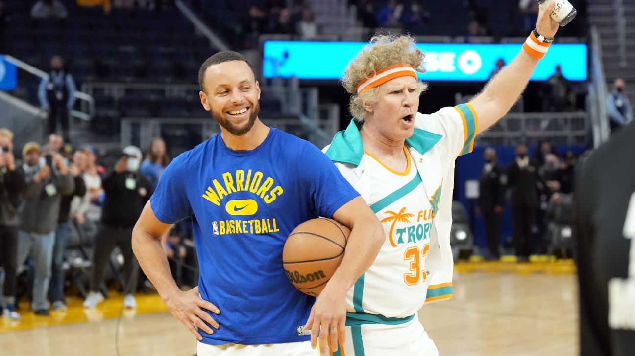 Will Ferrell takes to court with Golden State Warriors ahead of slump-busting win