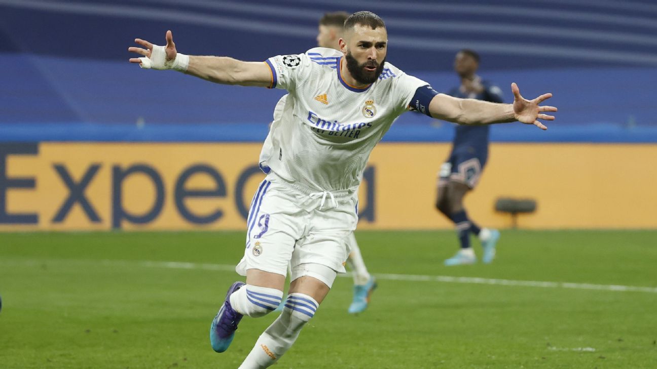 Benzema hat-trick sees Real Madrid knock PSG out of Champions League