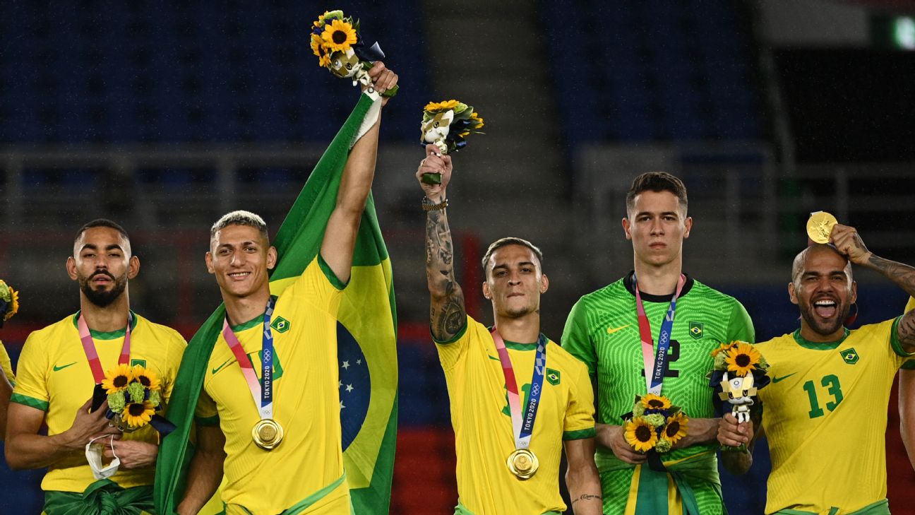 GOAL - The Brazil squad that won gold at the last Olympic Games 🇧🇷 How  many can you name? 👇