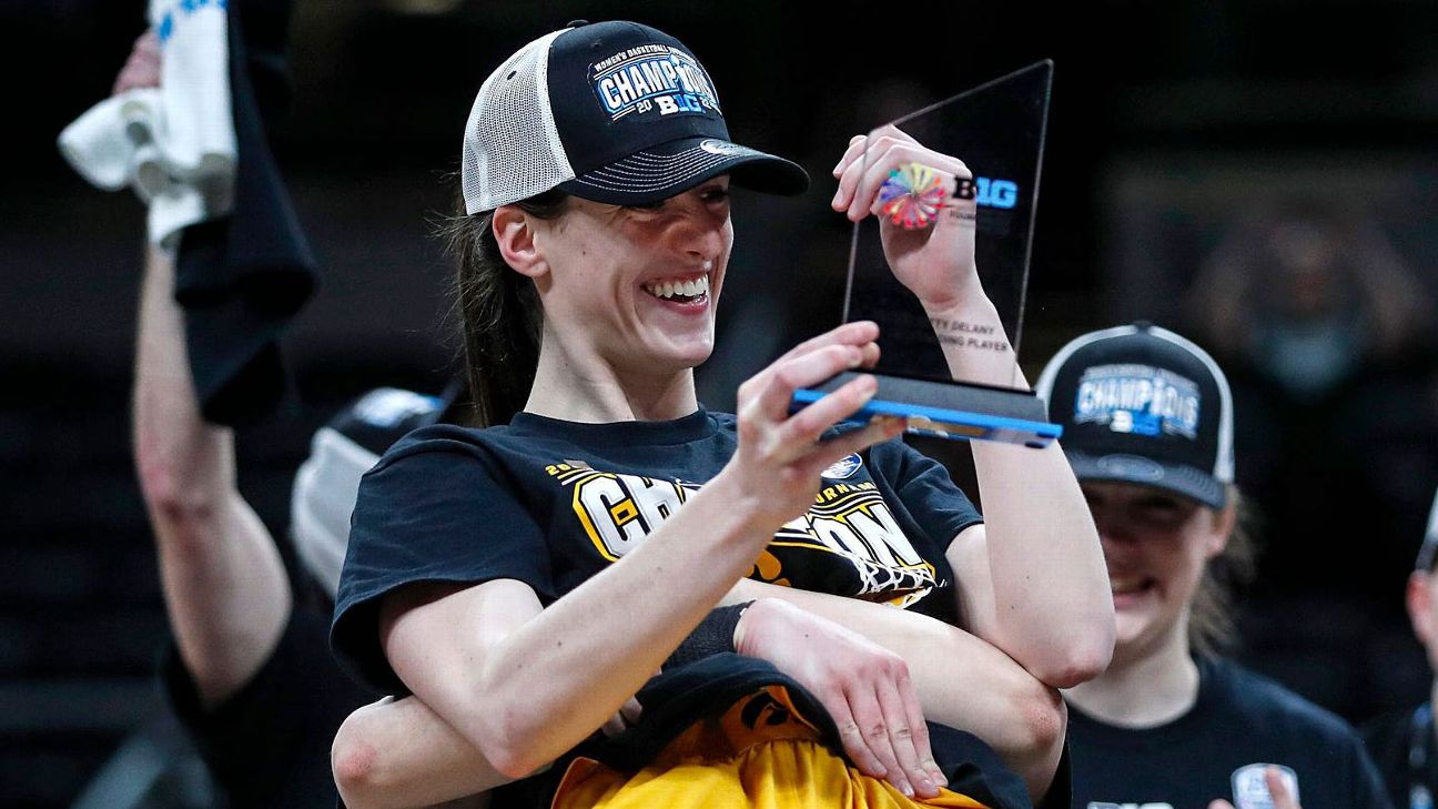 Best Seller NCAA Caitlin Clark Jersey #22 Iowa Hawkeyes B1G Tournament Championship Gold 2022