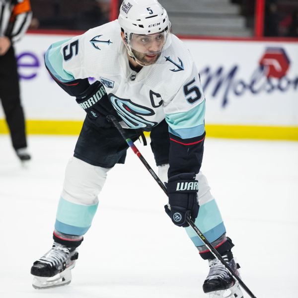 Kraken send captain Giordano, 38, to Maple Leafs