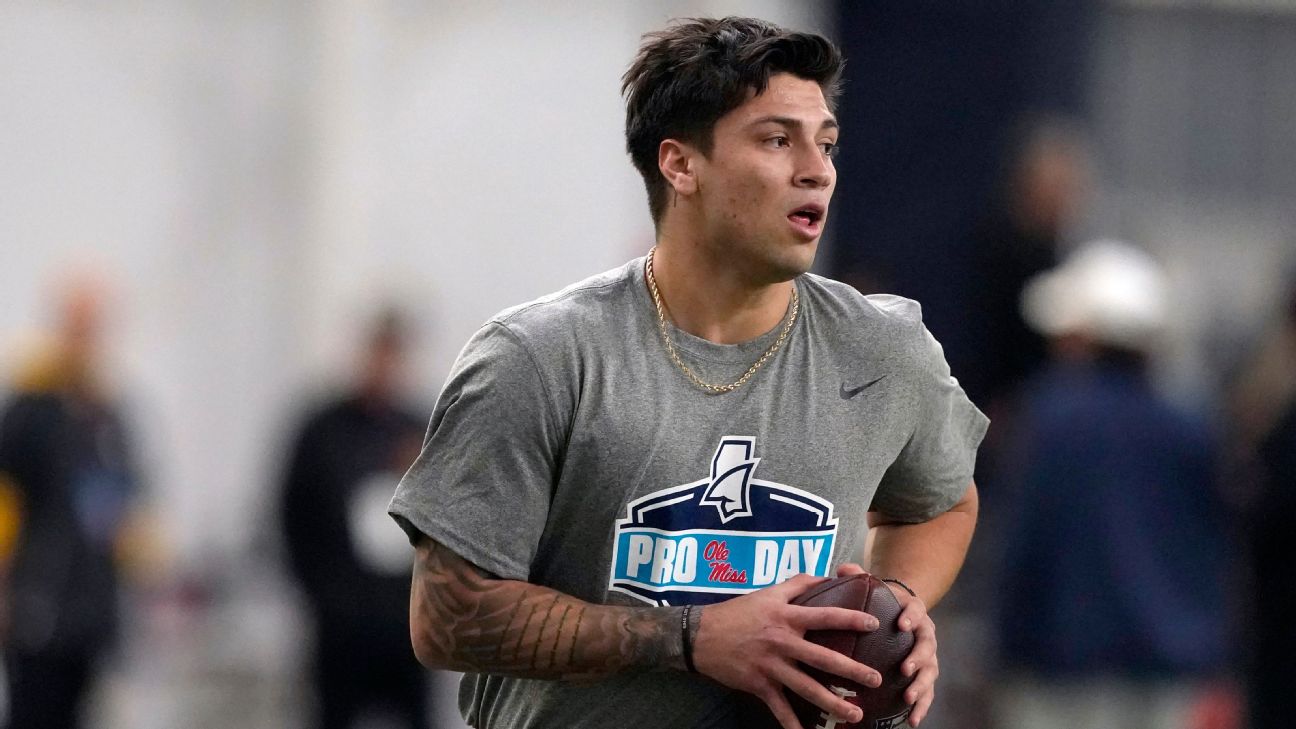 Carolina Panthers rookie QB Matt Corral says he took 'easy way out'  attending Ole Miss, ponders schools that 'would have made me compete' - ESPN