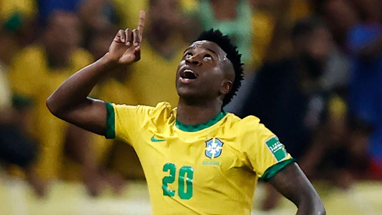 Vinicius Junior marca su primer gol con la selección brasileña - ESPN