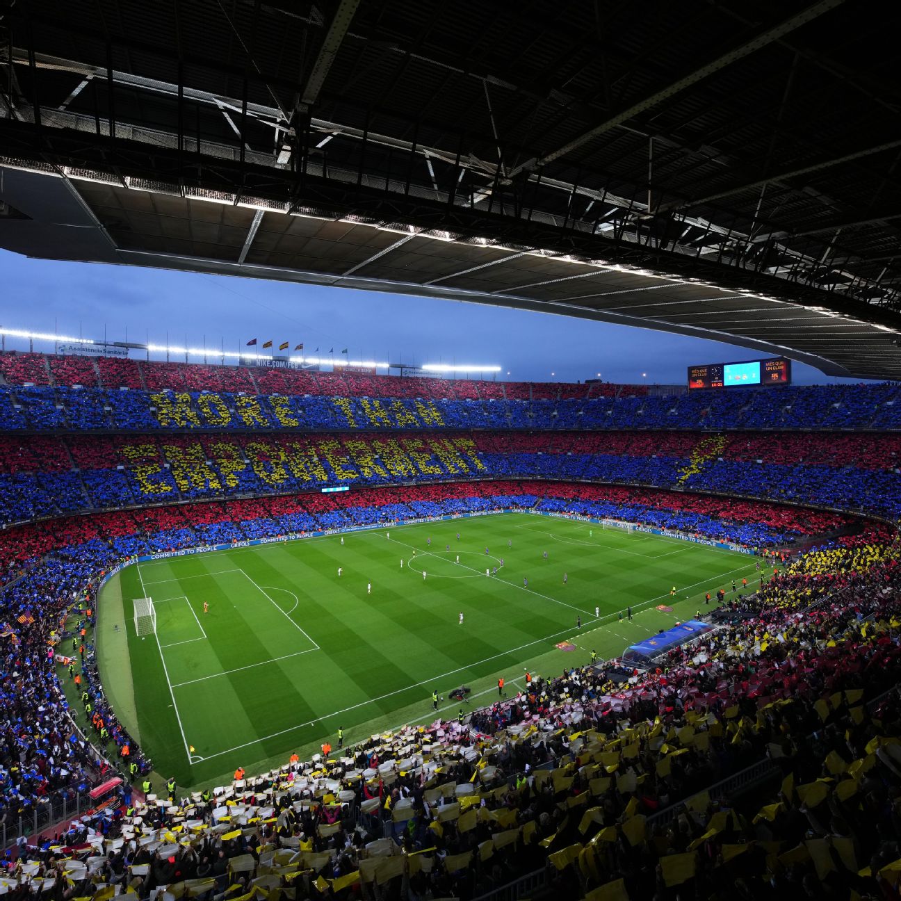 Barcelona, Catalonia. 30th Mar, 2022. FC Barcelona players celebrate a goal  during the UEFA Women's Champions League match between FC Barcelona Femeni  and Real Madrid Femenino at Camp Nou.Final score; FC Barcelona