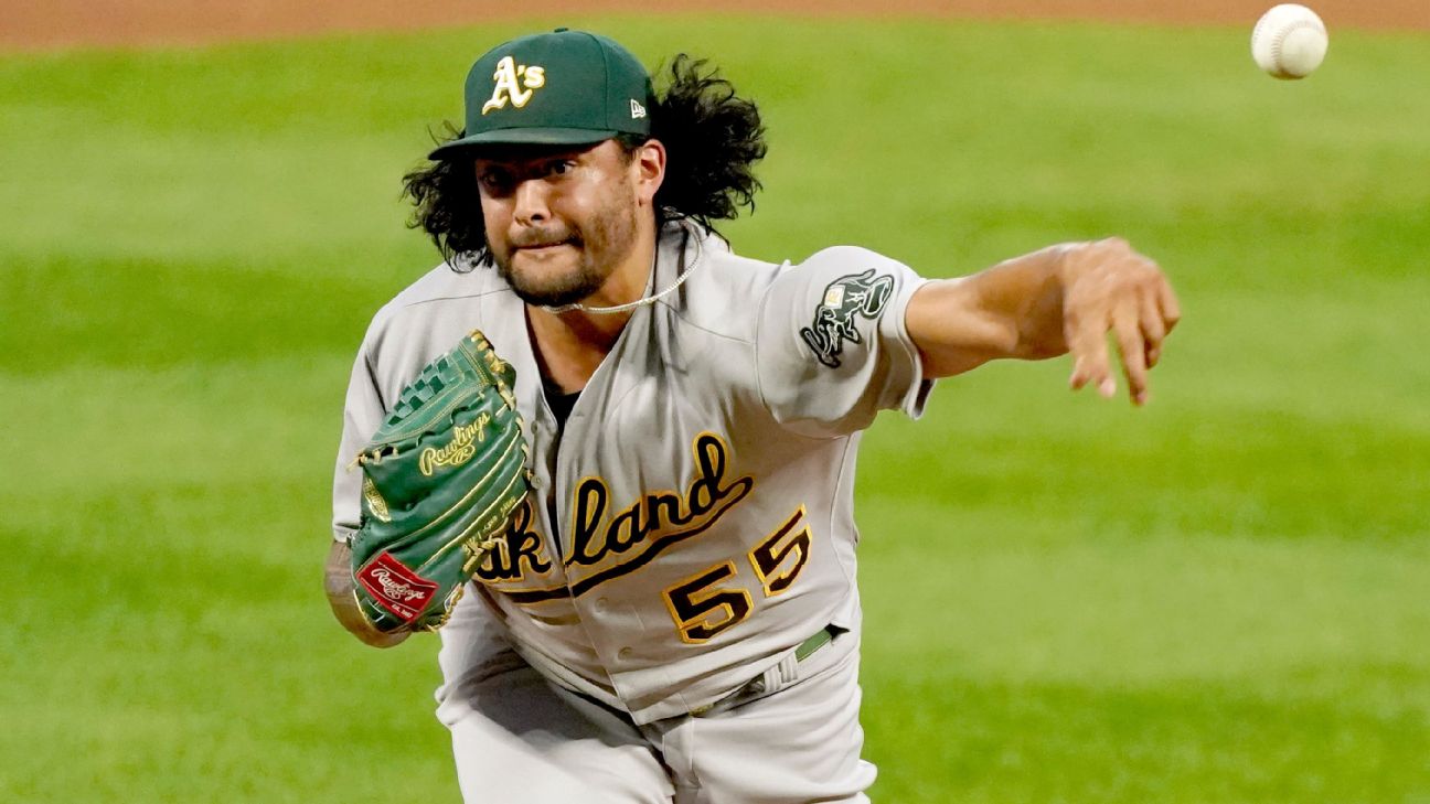 San Diego Padres acquire LHP Sean Manaea in trade with rebuilding Oakland  A's - ESPN