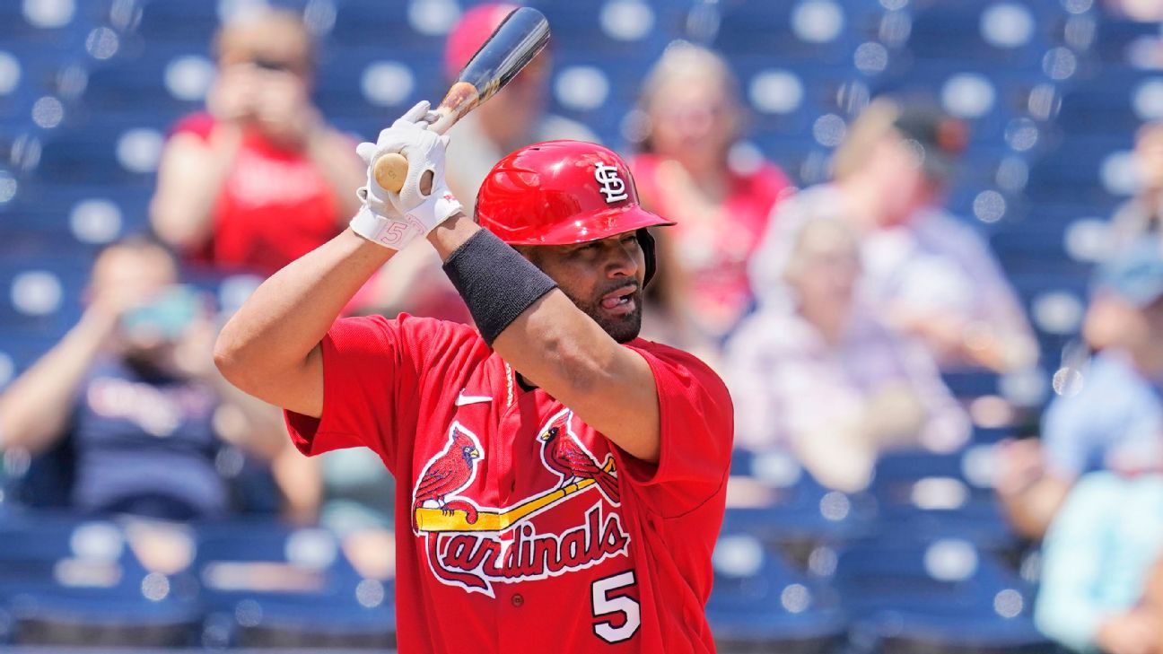 St. Louis Cardinals' Albert Pujols to make 22nd consecutive Opening Day  start, will be DH on Thursday - ESPN