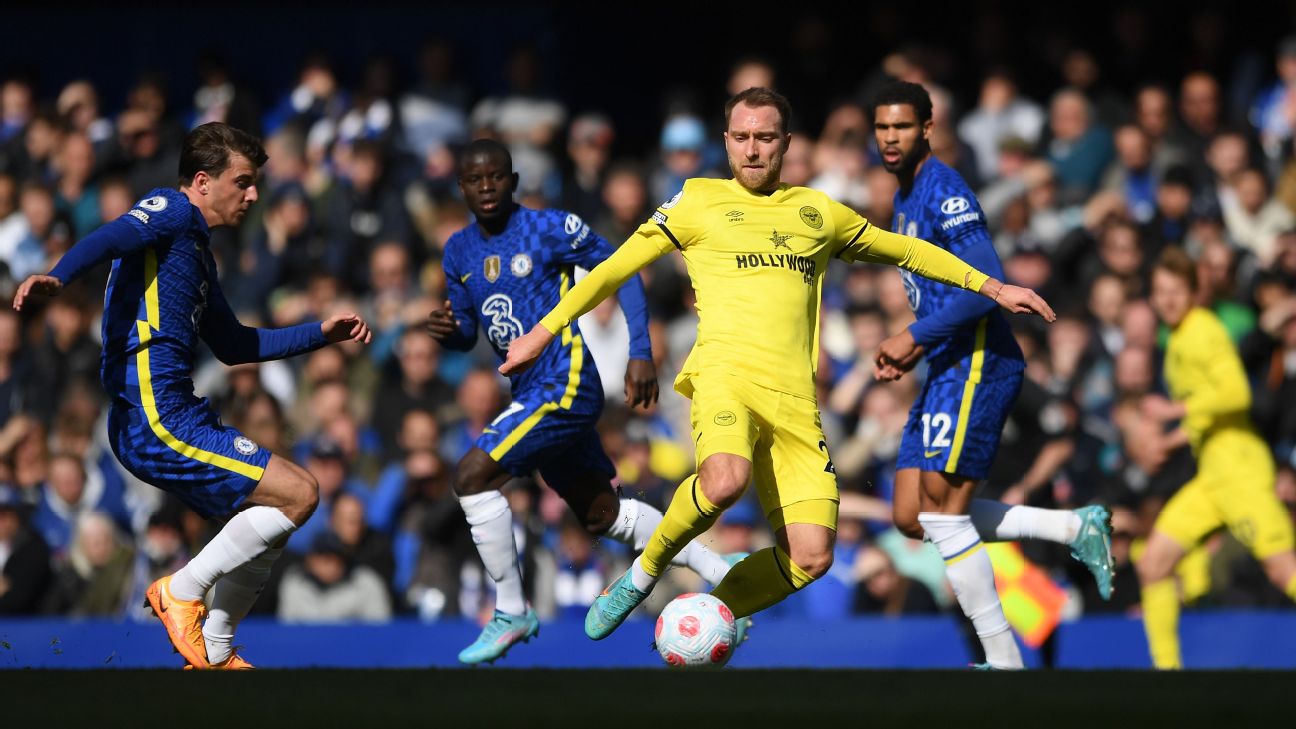 Christian Eriksen scores 1st goal for Brentford in win at Chelsea