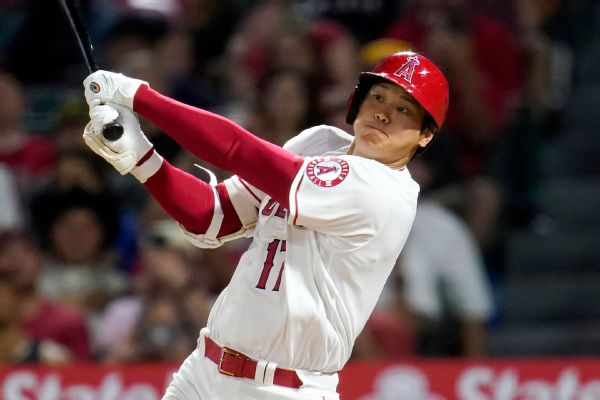 Ohtani (back) out of lineup, likely at DH on Sat.